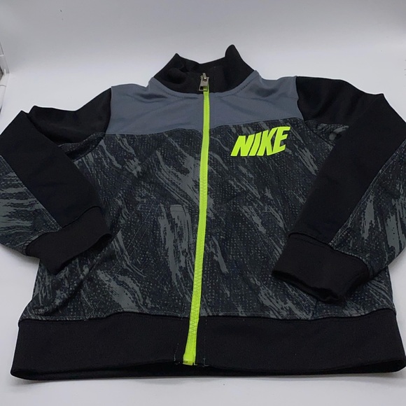 Nike Little Boys Outerwear Light Jacket Size 3T Black Grey Green - Picture 1 of 9